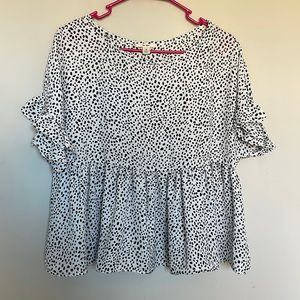 cheetah spotted print blouse